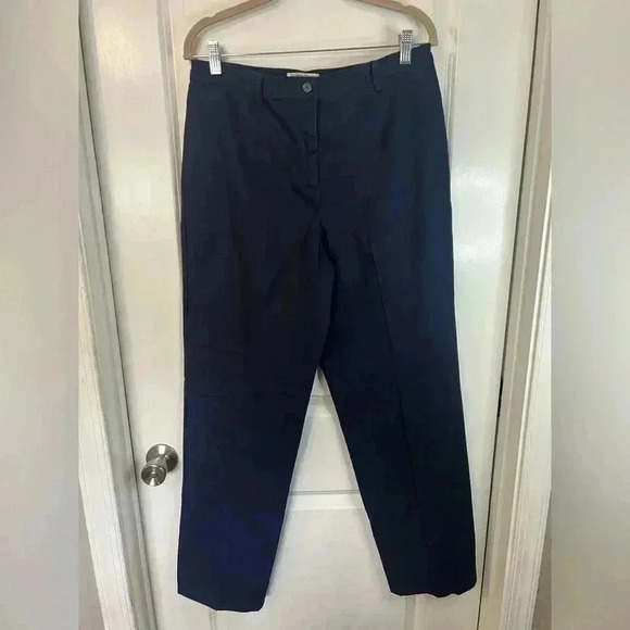 Pendleton Pants - NWT Pendleton Women’s Navy Blue High-Rise Flat Straight Leg Dress Trousers Sz 10